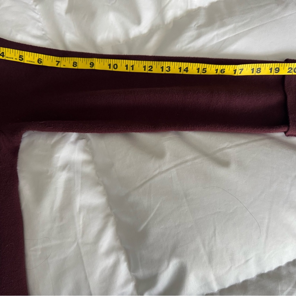 LOFT Deep Burgundy Button-up Cropped Cardigan Sweater Jacket Size Medium - Picture 7 of 7